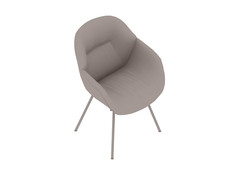 Una representación genérica - About A Silla con respaldo alto, brazos, base de metal de 4 patas, tapizado suave duo (AAC127SD)