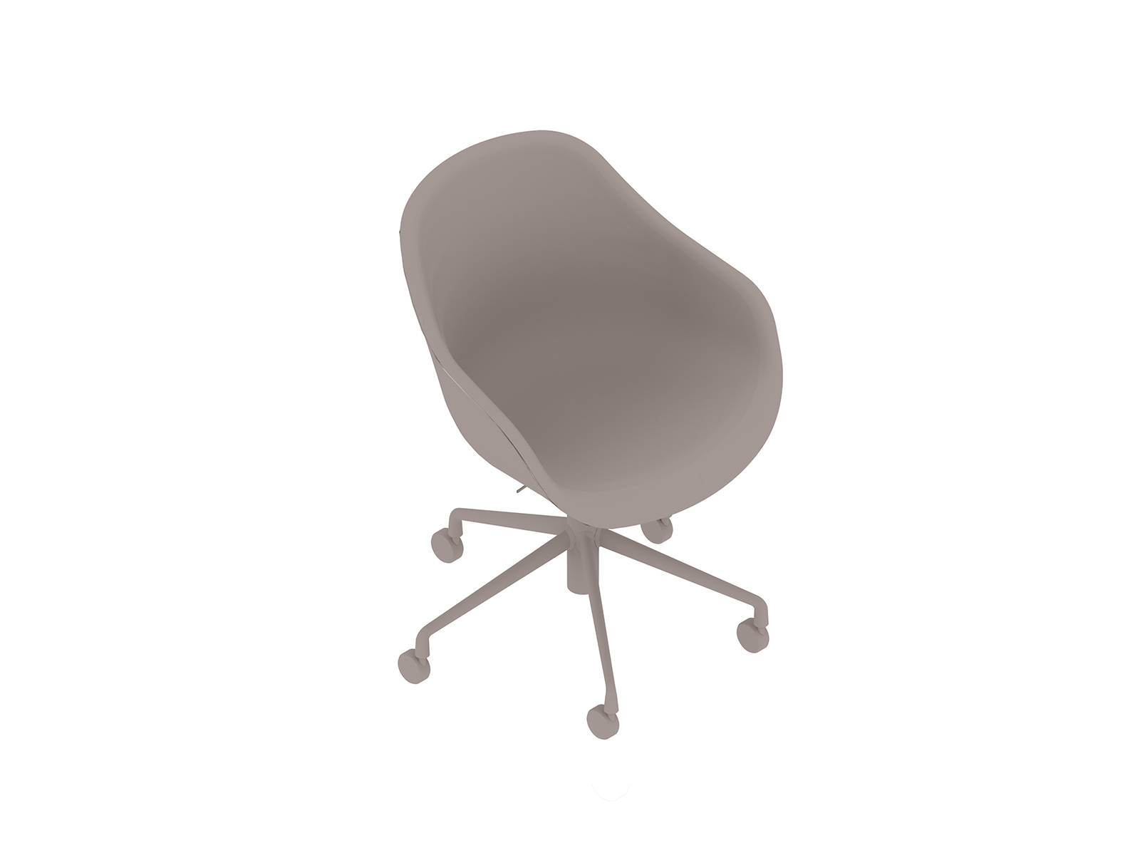 Una representación genérica - Silla About A, para oficina–Respaldo alto–Con brazos–Base de estrella de 5 puntas y ruedas giratorias–Completamente tapizada (AAC153)