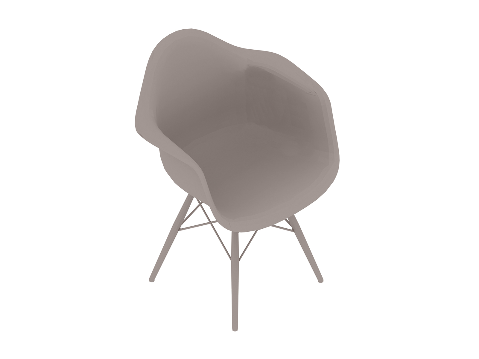 Una representación genérica - Sillón Eames de fibra de vidrio moldeada–Base de clavijas–Sin tapizar