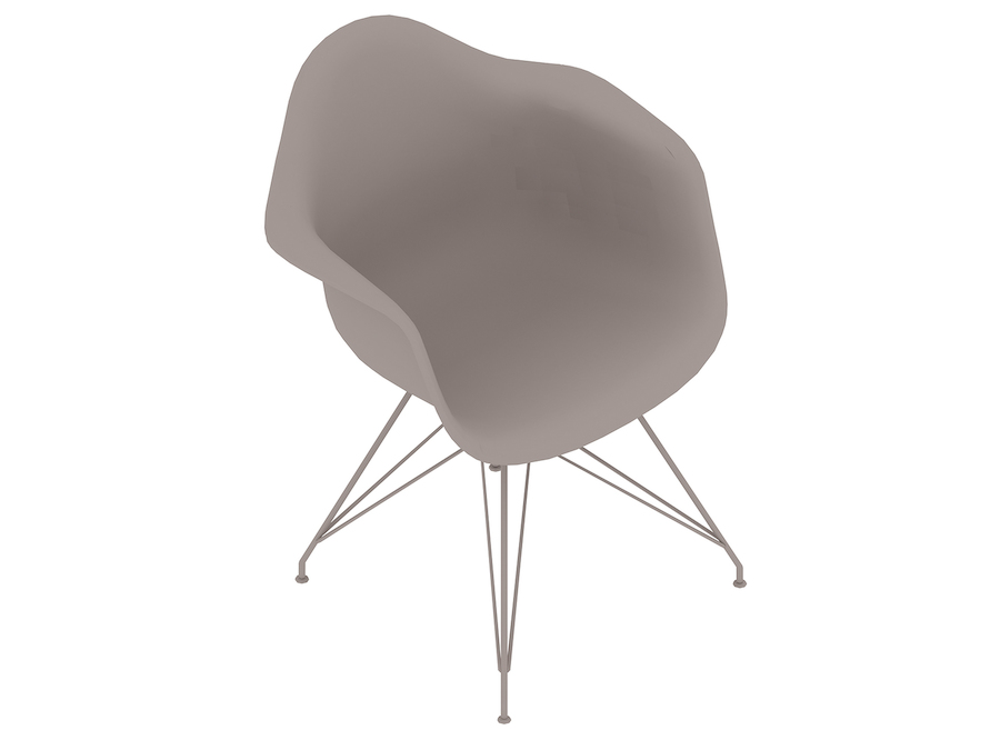 Una representación genérica - Sillón Eames de fibra de vidrio moldeada–base de alambre–Totalmente tapizado