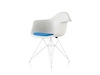 Una foto - Sillón Eames de fibra de vidrio moldeada–Base de alambre–Almohadilla del asiento tapizada