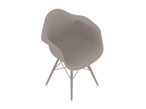 Una representación genérica - Sillón Eames de plástico moldeado–Base de clavijas–Sin tapizar