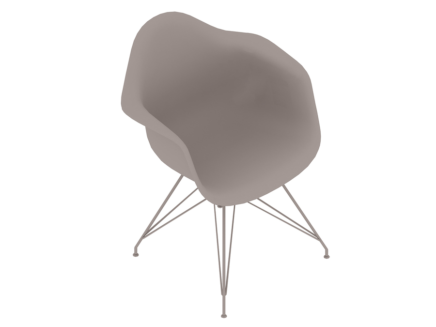 Una representación genérica - Sillón Eames de plástico moldeado–Base de alambre–Sin tapizar