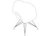 Un dibujo - Sillón Eames de plástico moldeado–Base de alambre–Sin tapizar