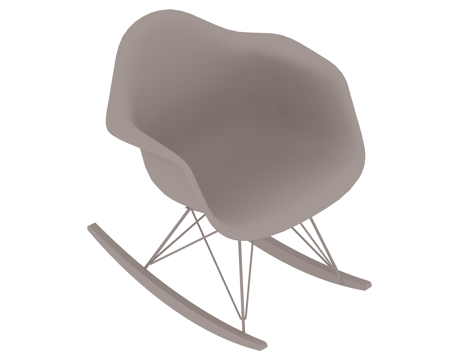 Una representación genérica - Mecedora Eames de plástico moldeada, totalmente tapizada