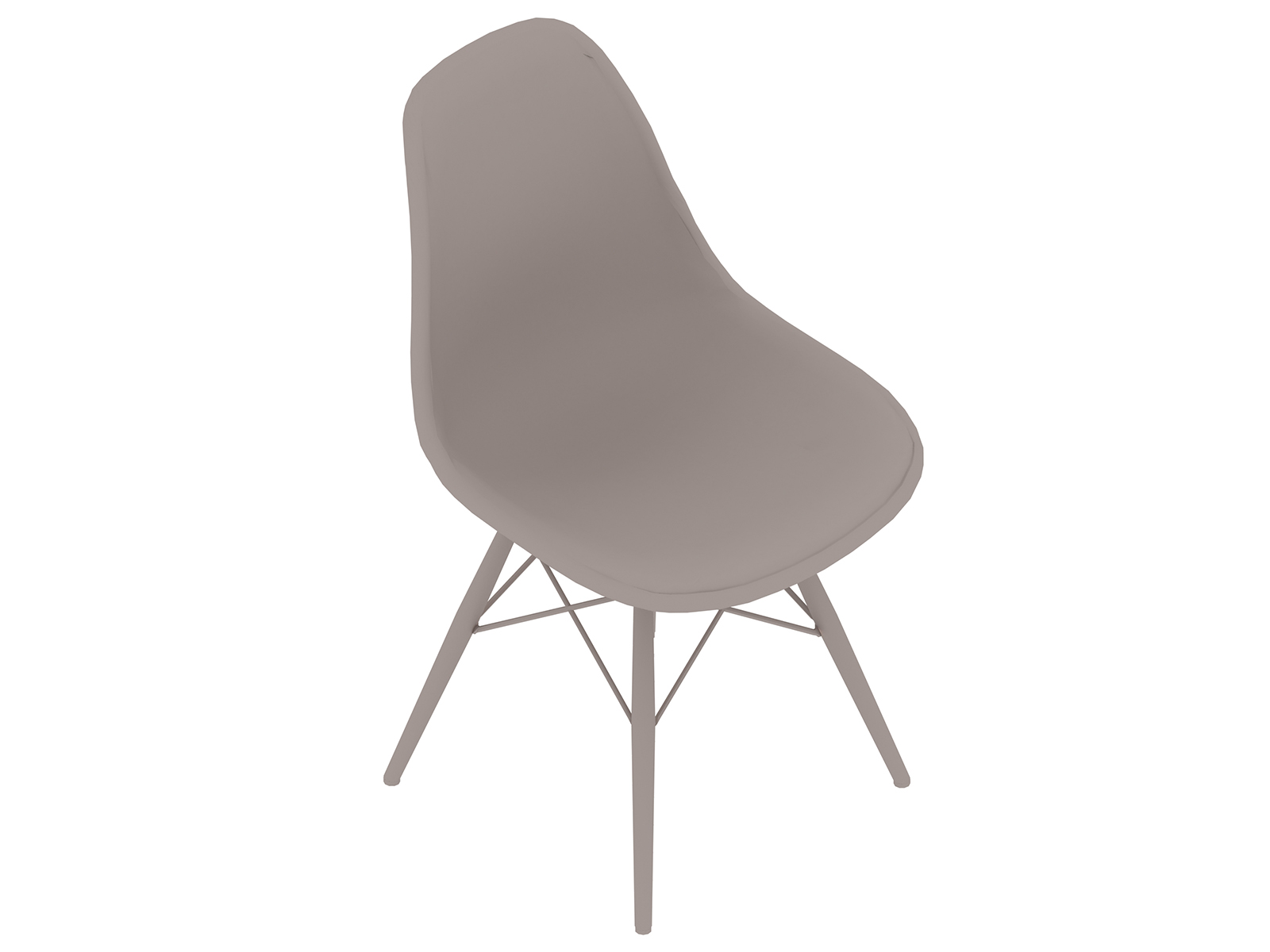 Una representación genérica - Silla de visita Eames de plástico moldeado–Base de clavijas–Totalmente tapizada