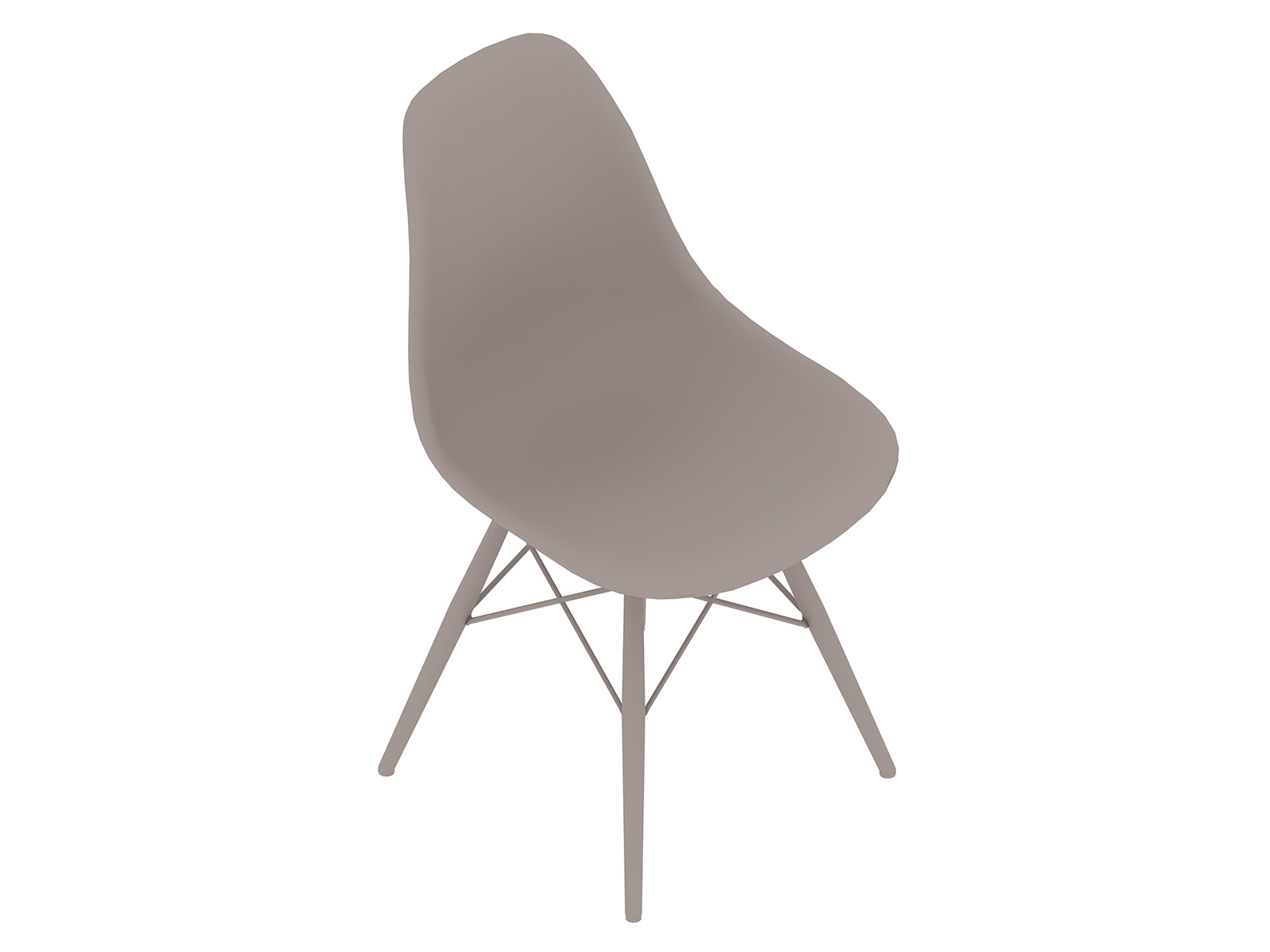 Una representación genérica - Silla de visita Eames de plástico moldeado–Base de clavijas–Sin tapizar