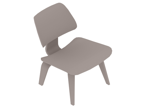 Una representación genérica - Silla lounge Eames de madera laminada moldeada,con base en madera, sin tapizar