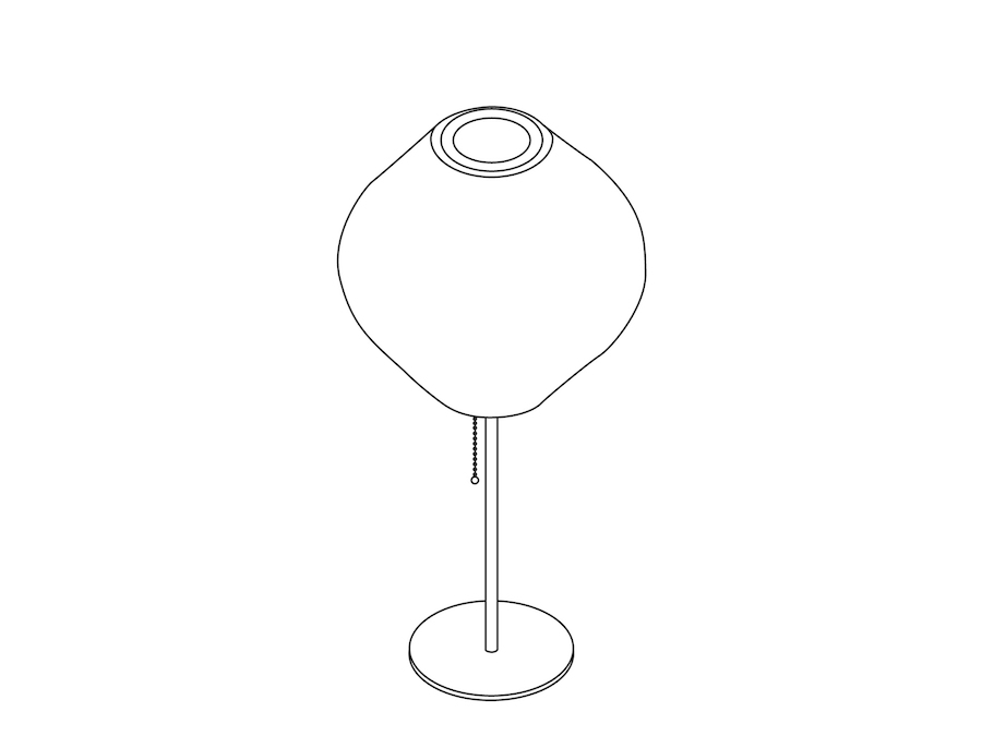 Un dibujo - Lámpara de mesa Nelson Pear Lotus