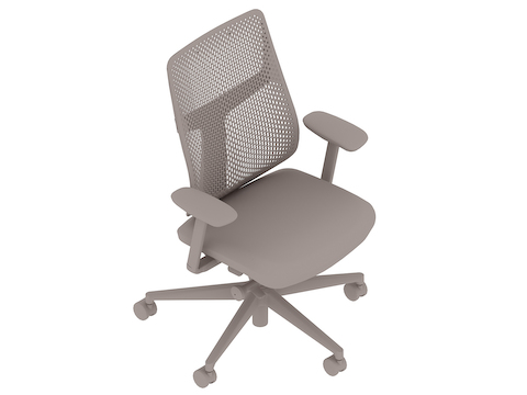 Una representación genérica - Silla Verus con respaldo de polímero y brazos fijos