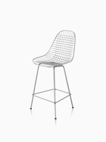 Silver Eames Wire Stool. Seleccione para ir a la página del producto Eames Wire Stool.