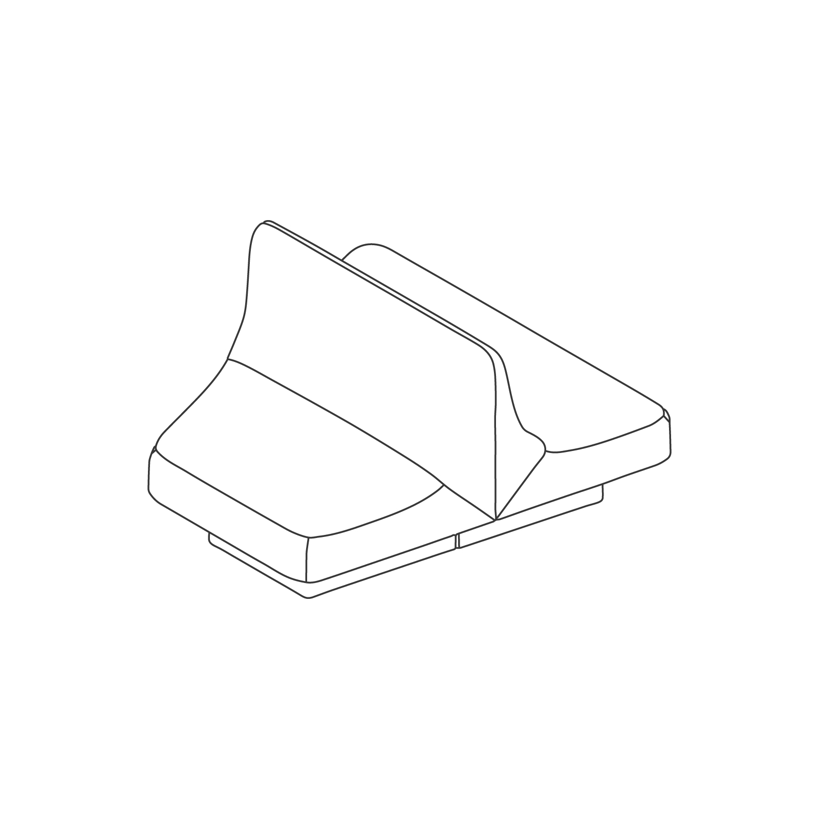 Un dibujo - Sillería modular Rhyme Low–Medio Un dibujo - Sillería modular Rhyme Low–Medio