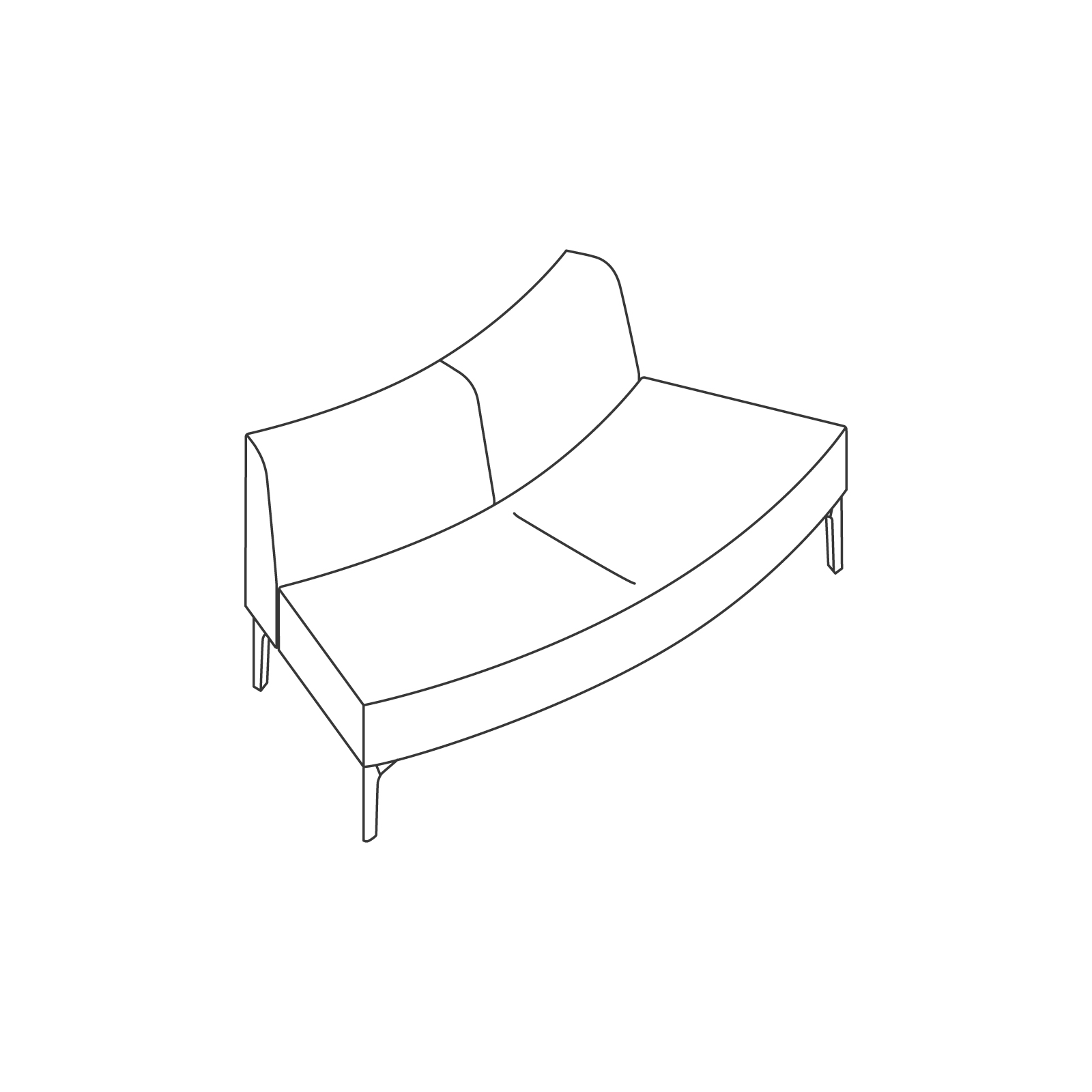 Un dibujo - Sillería modular Symbol – Curva externa de 45 grados Un dibujo - Sillería modular Symbol – Curva externa de 45 grados