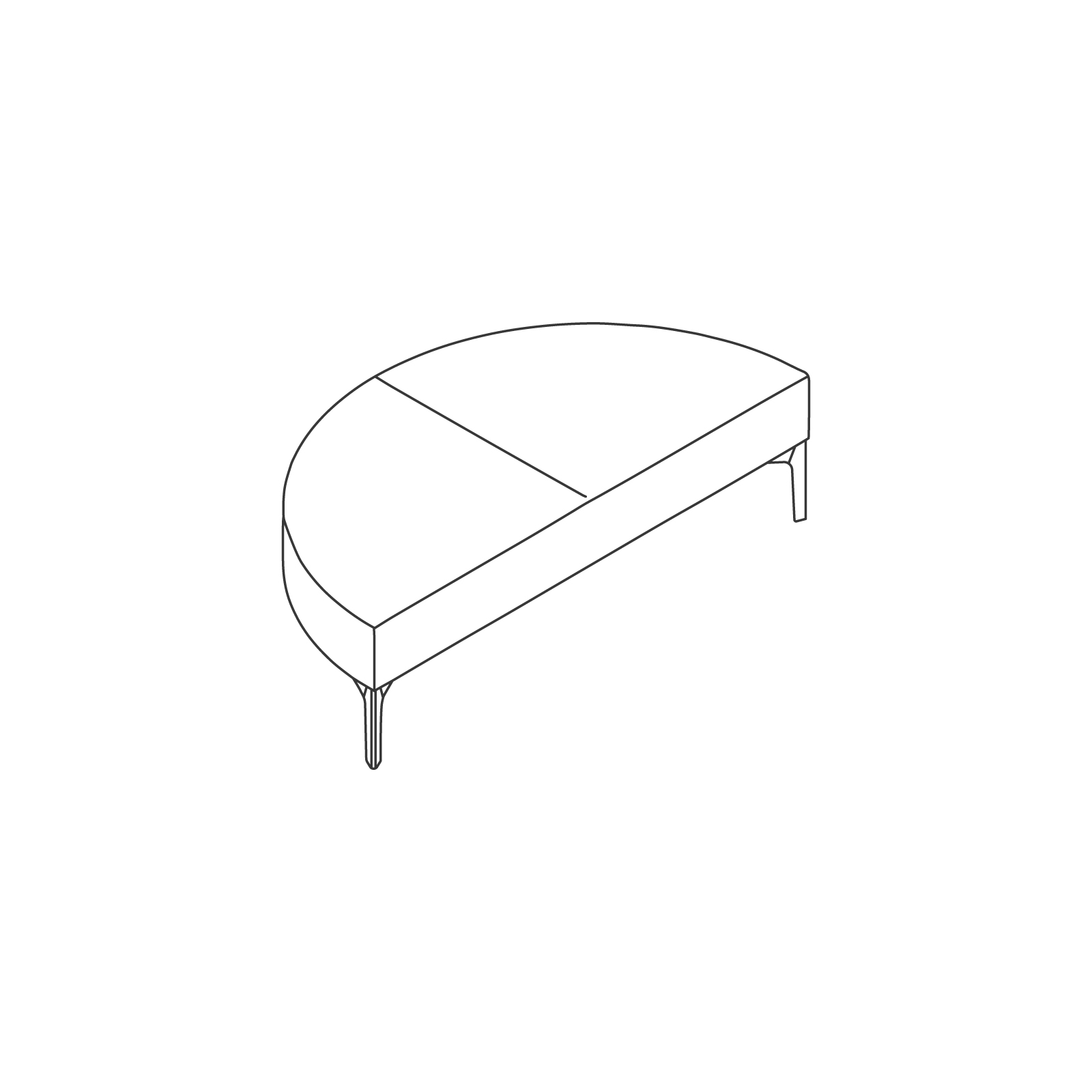 Un dibujo - Sillería modular Symbol – Banca – Curva externa de 180 grados Un dibujo - Sillería modular Symbol – Banca – Curva externa de 180 grados
