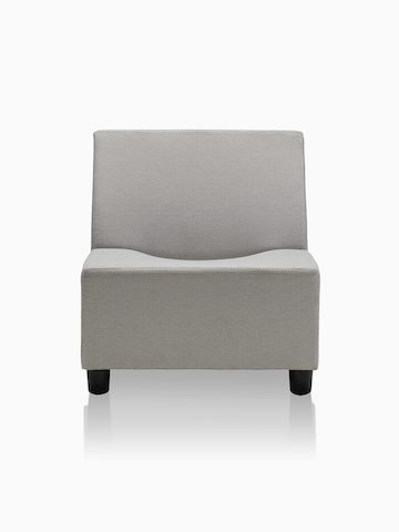 Componente de asiento modular Shoop en tapicería gris.